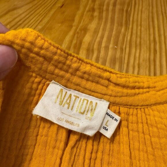 Nation LTD - Nadie Tiered Tank Midi Dress in Gold Women’s SIZE MED - Picture 4 of 9